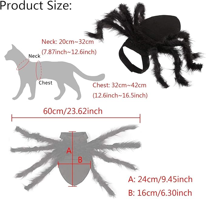 Halloween pet spider clothes for dogs and cats