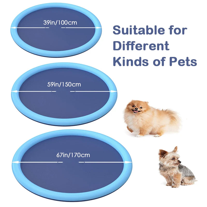 Pet swimming pool folding pool water spray toy