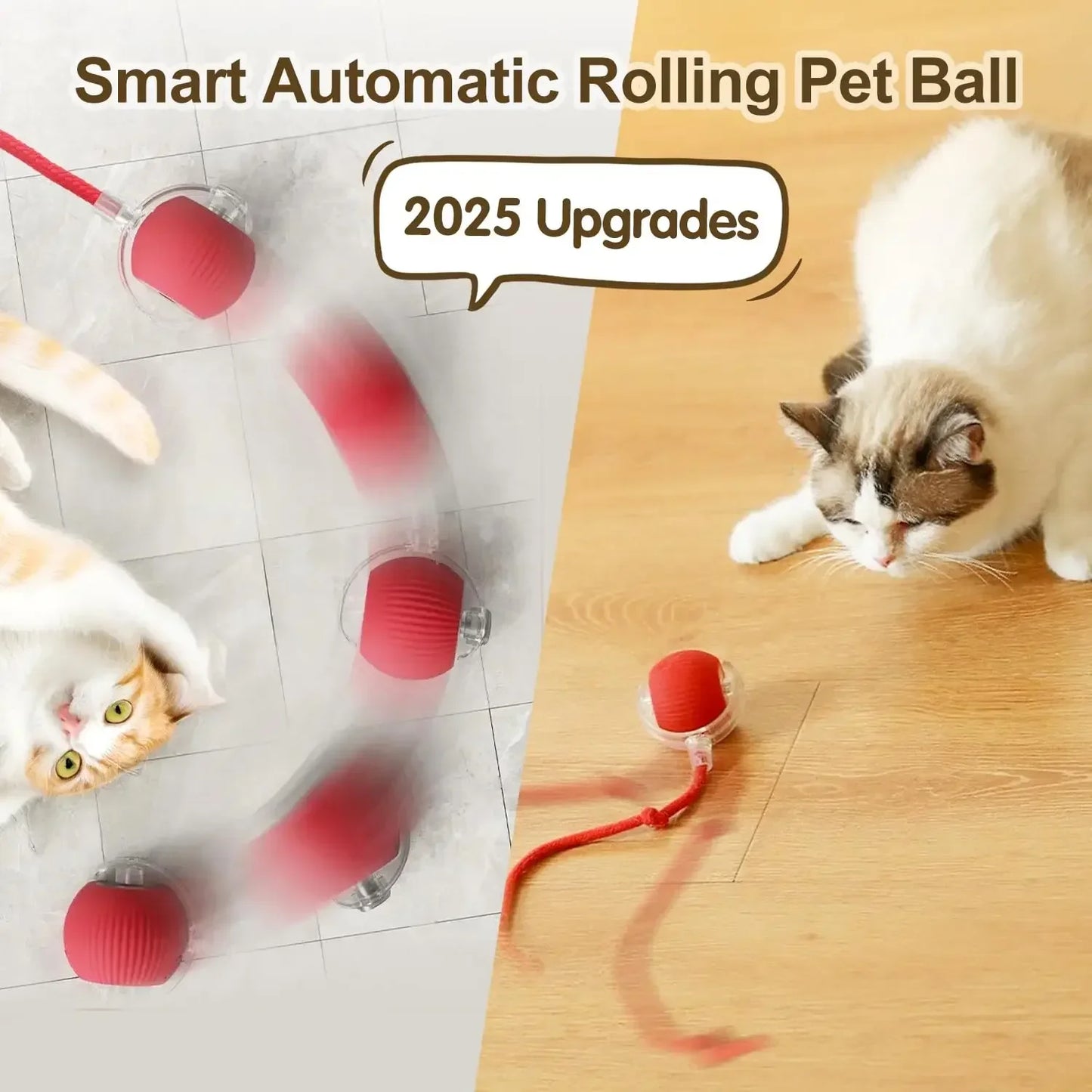 Pet Interactive Ball Toy, Automatic Rolling Ball