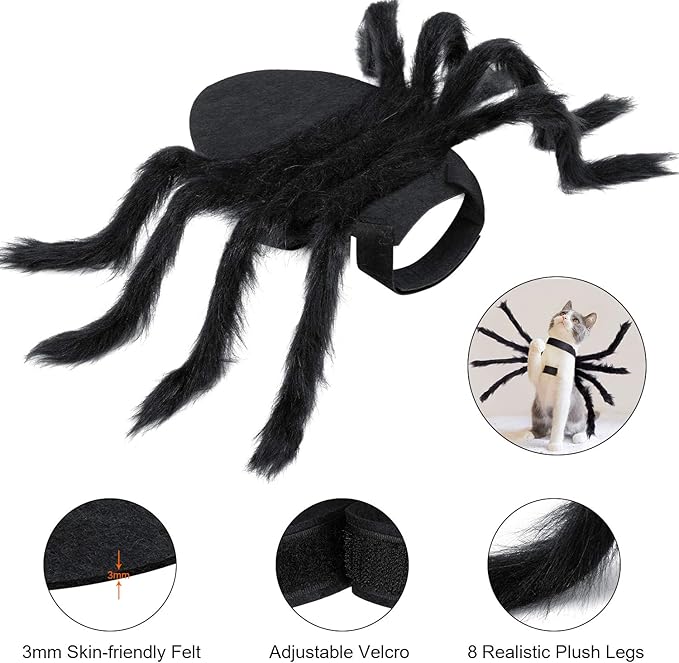 Halloween pet spider clothes for dogs and cats