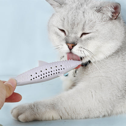 Cat mint toy silicone fish