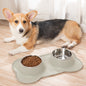Pet stainless steel double bowl