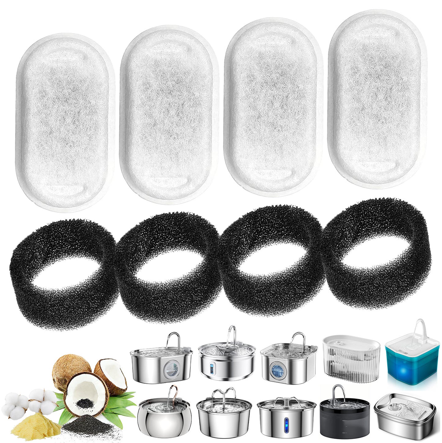 Stainless steel Pet drinking fountain filter element